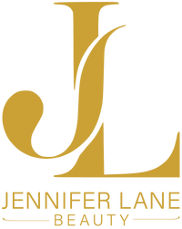 Jennifer Lane Beauty logo in gold