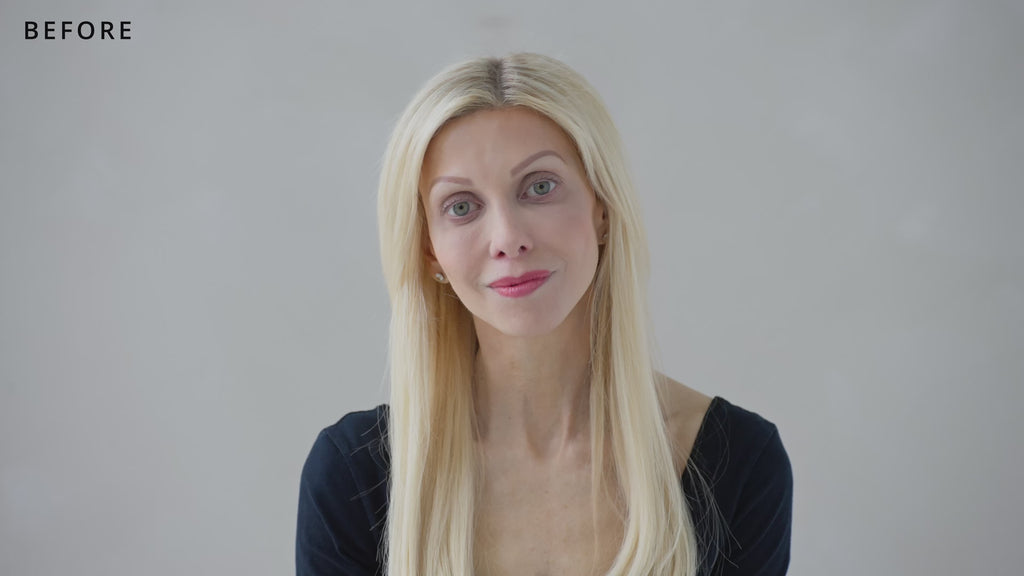 Before and after video of Lane Lashes mascara application in one swipe.