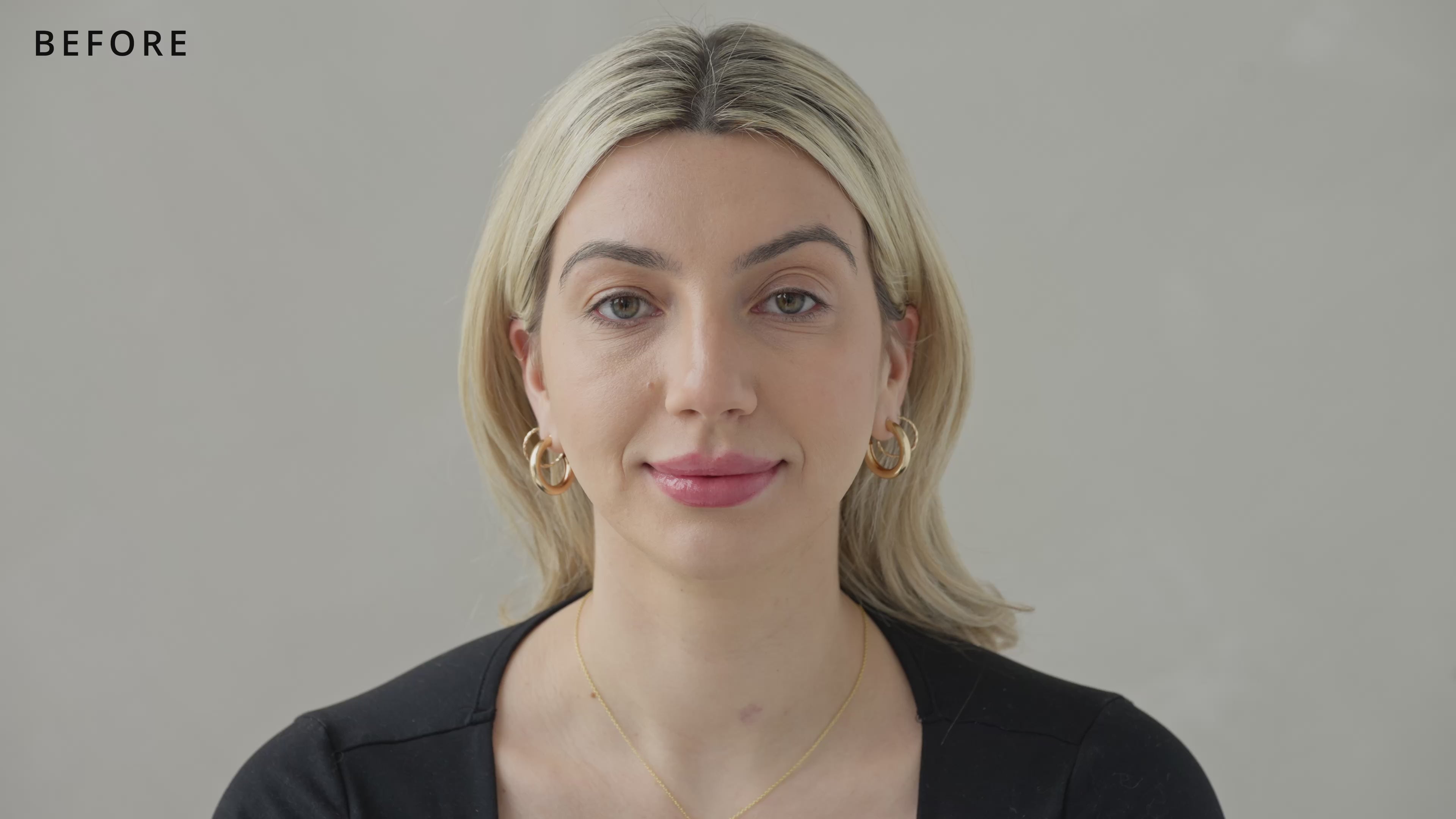 Before and after video of Lane Lashes mascara application in one swipe.